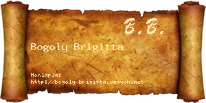 Bogoly Brigitta névjegykártya